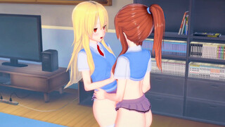 Mashiro x Nanami YURI - Pet Girl of Sakurasou - 3D Hentai