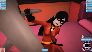 (3D Porn)(The Incredibles) blowjob and handjob