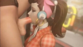 D.Va Loves To Suck Futa Cock