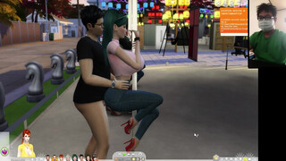 The Sims 4:8 people pole dancing hot sex