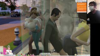 The Sims 4:10 people flirting in the transparent shower foreplay - Part 1