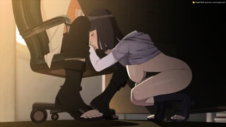 Cute 2D Babe Sucking The Bosses Cock Under His Desk