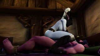 Man Bondaged up So She can Ride Him : Warcraft Porn Parody