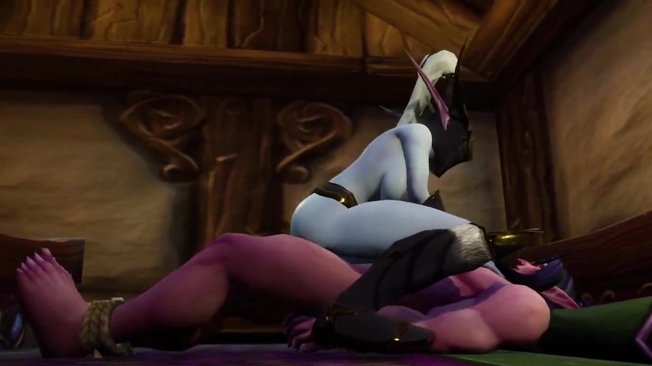 Man Bondaged up So She can Ride Him : Warcraft Porn Parody.