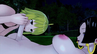 FUTA One Piece Hancock X Marguerite (3D HENTAI)