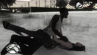 Fudendo a Mamãe Noel no Natal no meio da Neve - Gta sa