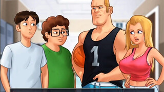 Summertime Saga part 1 - Massive Boobs Teacher Wants me at Her Office