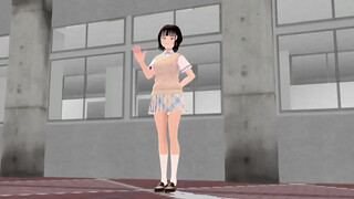 Toyota Nono Anime Girl Introduce Herself With Japanese Uniform.【upskirt】
