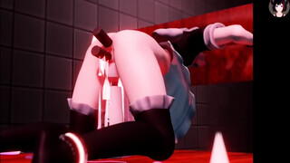 BDSM Session - Multiple Sex Toys + Guillotine (3D HENTAI)