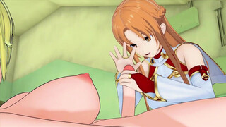 FUTA Sword Art Online Leafa X Asuna (3D HENTAI)OI