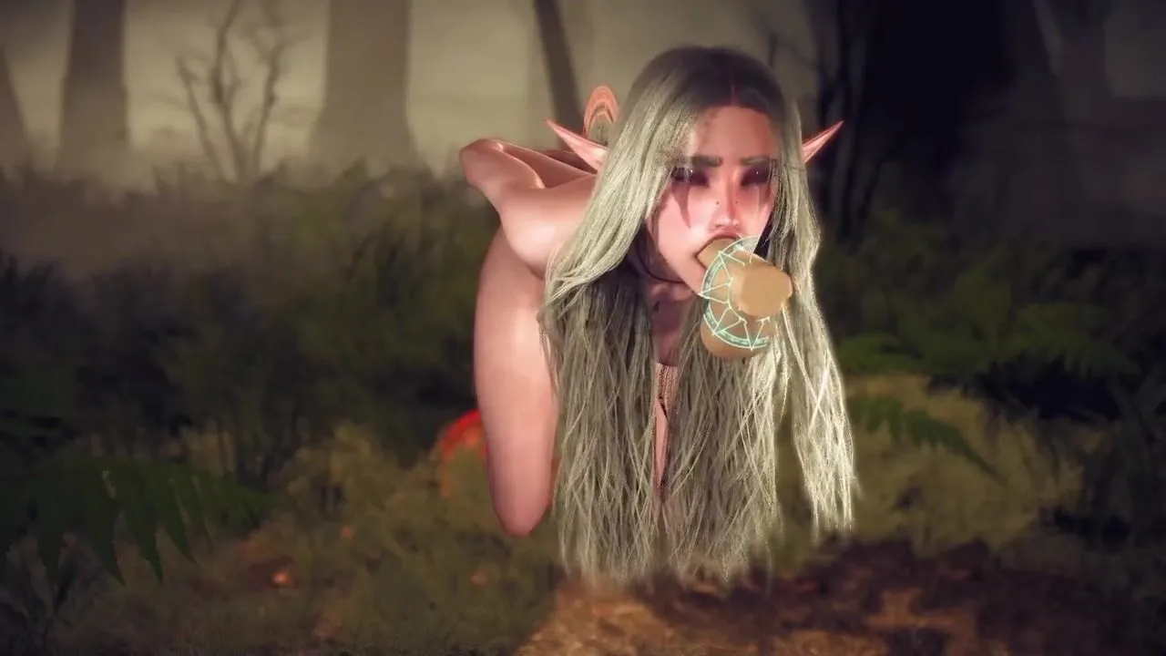 Elf fell in a Magic Dick Gangbang Trap in the forest - 3D Porn Short Clip