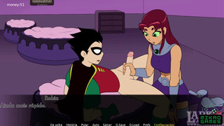 Parody game of Teen Titans ep 3 I'm learning to be a hero and another Stellar Handjob