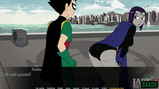 Parody game of Teen Titans ep 14 Training fight with Raven