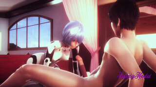 Evangelion Hentai - Rei x Shinji Hard sex