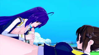 FUTA Medaka Box Mogana Kikaijima X Medaka Kurokami (3D HENTAI)