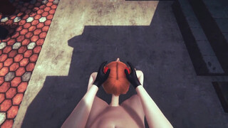 Evangelion Hentai - Asuka sucking dick & bareback in Tokyo Street