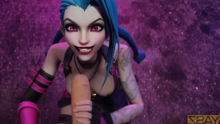 Arcane Jinx pussy to anal holes switch (with sound) 3d animation hentai anime game ASMR