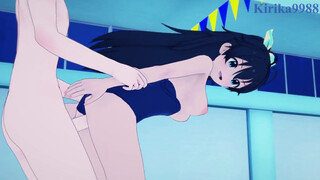 Hibiki Ganaha and I have intense sex at the pool at night. - THE IDOLM@STER SP Hentai