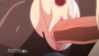 Hot hentai girl in white panties enjoys sex