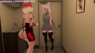 Futa Mommy Fucks Cute Small Dick Femboy Moaning so Loud the Neighbours hear it - VRChat ERP Preview