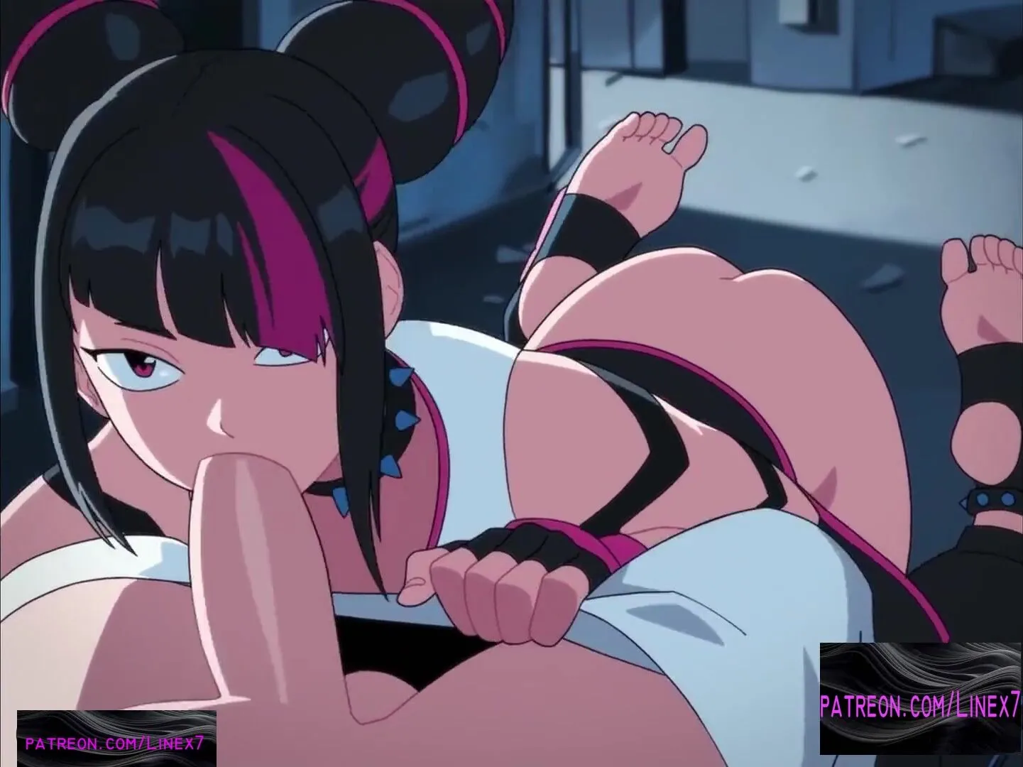 Street fighter Ryu and Juri have Fight Hentai