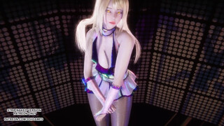 [MMD] Rainbow - A Ahri Sexy Kpop Dance League of Legends Uncensored Hentai 4K 60FPS