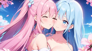 An audio work in which the whole body is wrapped in a three-dimensional kiss (for masturbation)