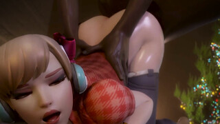 Overwatch Dva gets ass fucked on Christmas Day by BBC