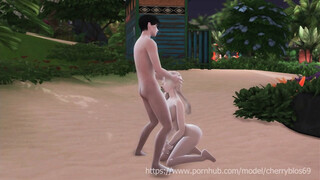 Sims 4 have sex outdoor on the beach.