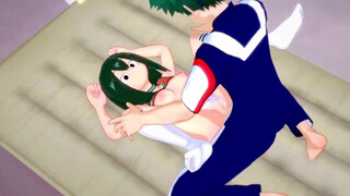 Tsuyu and Deku hentai
