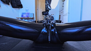 Rubber dolls with cute moaning girls and interlocking vibrators for hypnotic masturbation