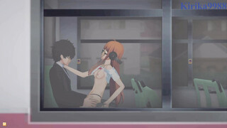 Futaba Sakura and Ren Amamiya have deep fucking on the bus. - Persona 5 Hentai