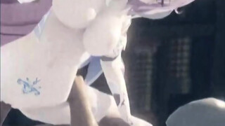 DAP Sex Girl Pink Fox - 2 Big Cock in Ass - Closeup - Big Tits!