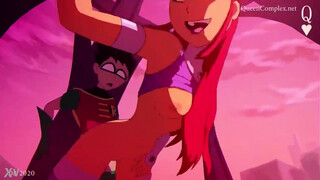 Teen Titans Starfire x Robin Sex Porn Hentai Cartoon Animation Hot