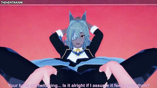 Ghislaine Dedoldia from Mushoku Tensei Gives You A Footjob Hentai POV