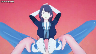 Emilia from The Misfit of Demon King Academy Gives You A Footjob Hentai POV