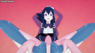 Eleonore from The Misfit of Demon King Academy Gives You A Footjob Hentai POV