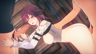 【崩壊スターレイル】カフカがたくさんの男達と集団セックスする3Dエロアニメーション。(崩スタ かふか1 Honkai Star Rail Kafka gangbang.卡芙卡群交)