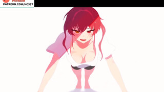 CUTE ANIME GIRL PUSH UP TRANING HENTAI ANIMATED 60FPS