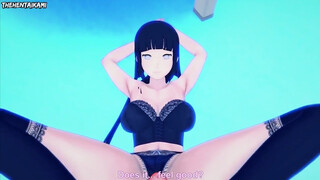 Hinata Hyuga from Naruto Gives You A Footjob Hentai POV