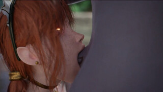 Demon Girl Pays with a Blowjob and Swallows the Fish