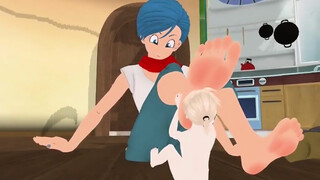 Giantess Bulma Footjob