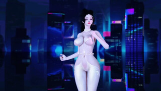 3D big boobs Asian stripper naked her huge boobs