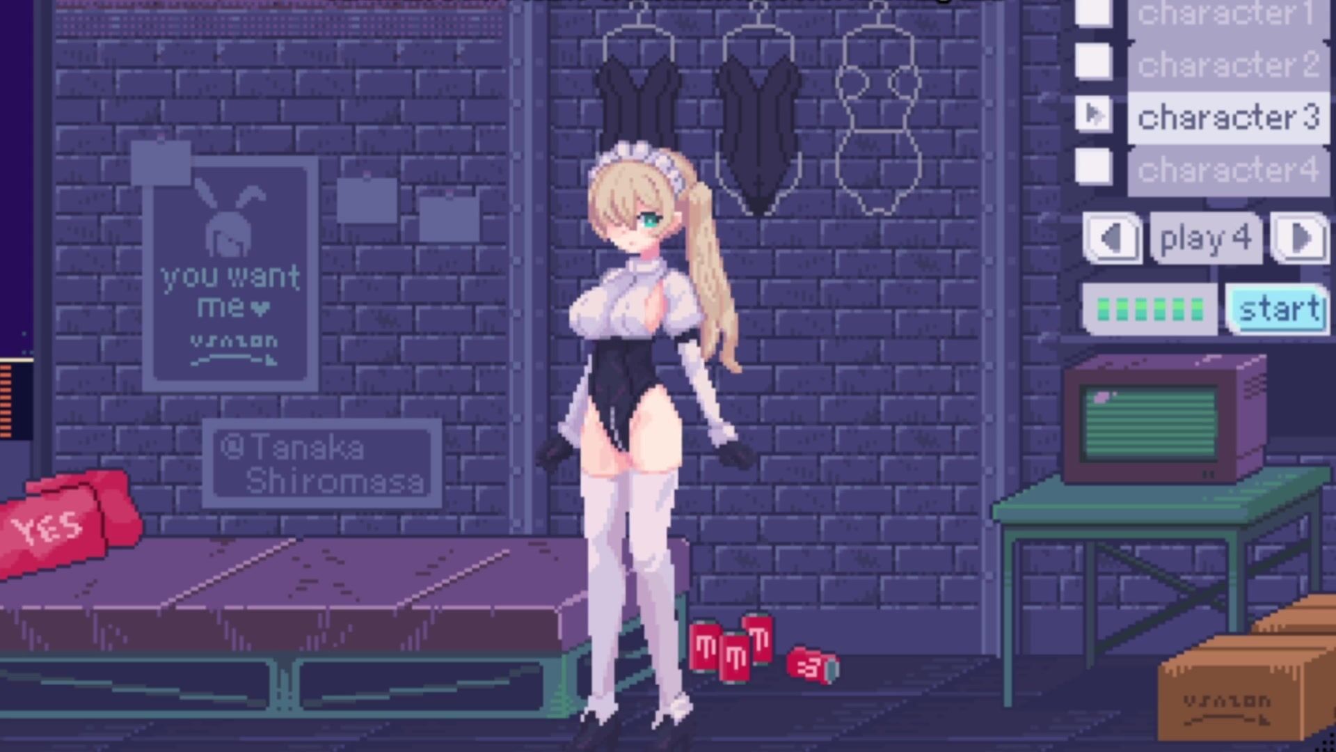 Introvert babe dreams of cock - PixelBunny 2d