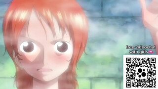 Nami takes a bath, beautiful breasts, slender body - One Piece Hentai Uncensored