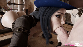 3D Babe Fucked In A Steampunk Fantasy Animation