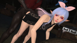 Futa Elf Courtesan Farrah Fucked in Ul'dah alley by BBC Client
