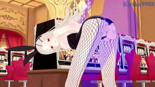 Hiro Shinosawa (Bunny Doll) and I have strenuous romp in the casino. - Gakuen Idolmaster Manga porn