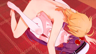 Hu tao gives blowage and poking - genshin influence manga porn - three dimensional anime fuck-fest