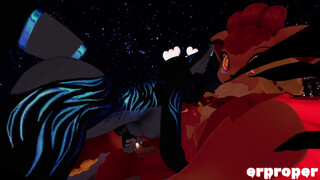 Vrchat vuplpix gets deep throated by a fur covered